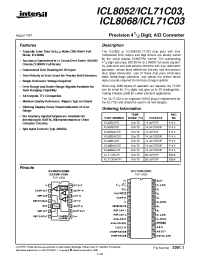 Datasheet lCL8052ACPD manufacturer Intersil